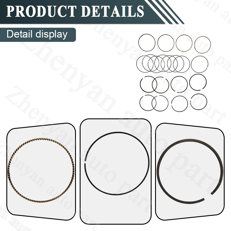 Zhenyan Piston Ring for 93359241 Hot Model Interior Cars Accessories High Quality Automotive System Engine Replace Repair Metal