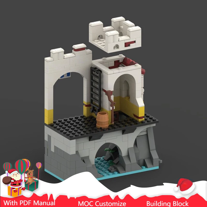 

317 PCS MOC Medieval Central Tower Modular Model Building Blocks DIY Sets Education Assembly Brick Toys Children Christmas Gifts