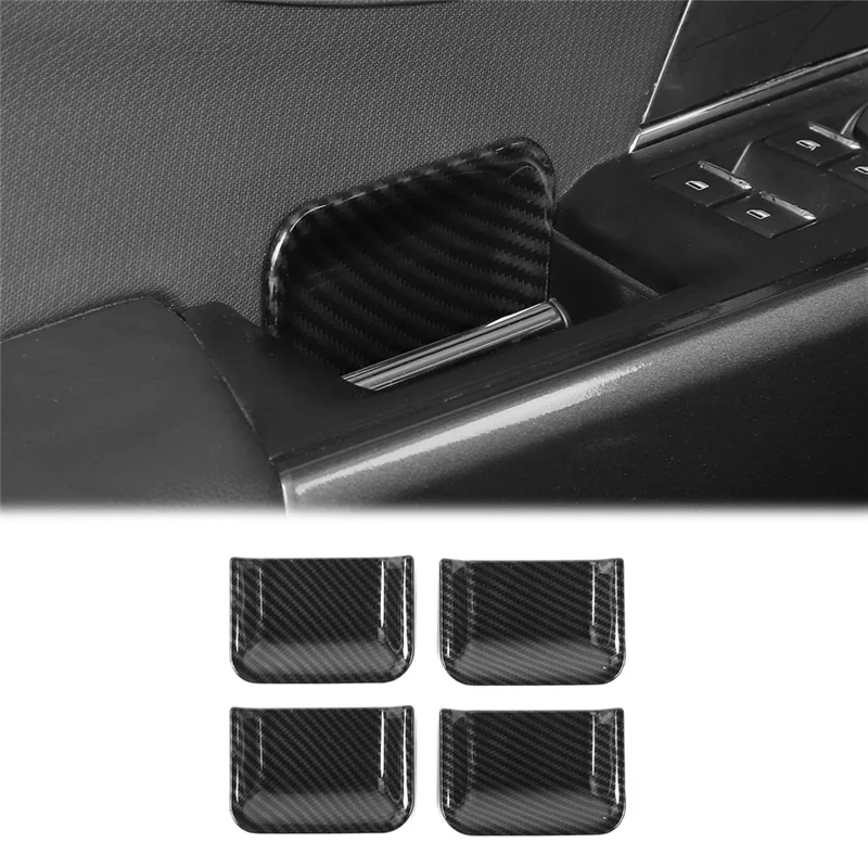 For Ford F150 2021 2022 2023 Inner Door Handle Bowl Protect Cover Trim Accessories - ABS Carbon Fiber