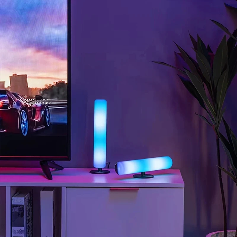 AB09-Night Light RGB Captador Música Ritmo Lâmpada de mesa Modelo USB Decoração de casa de Natal LED Cinto de barra de luz