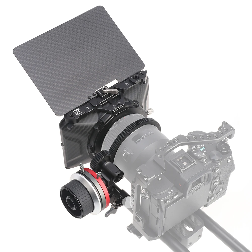 FOTGA Mini Follow Focus with A/B Stops Flexible Arm Positions Comfortable Operation 15mm Rod Connection Lightweight 4K Cameras