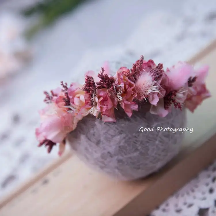 Newborn Photography Accessories, Baby Headdress, Full Moon Baby Photo Headdress, Handmade Flower Headdress