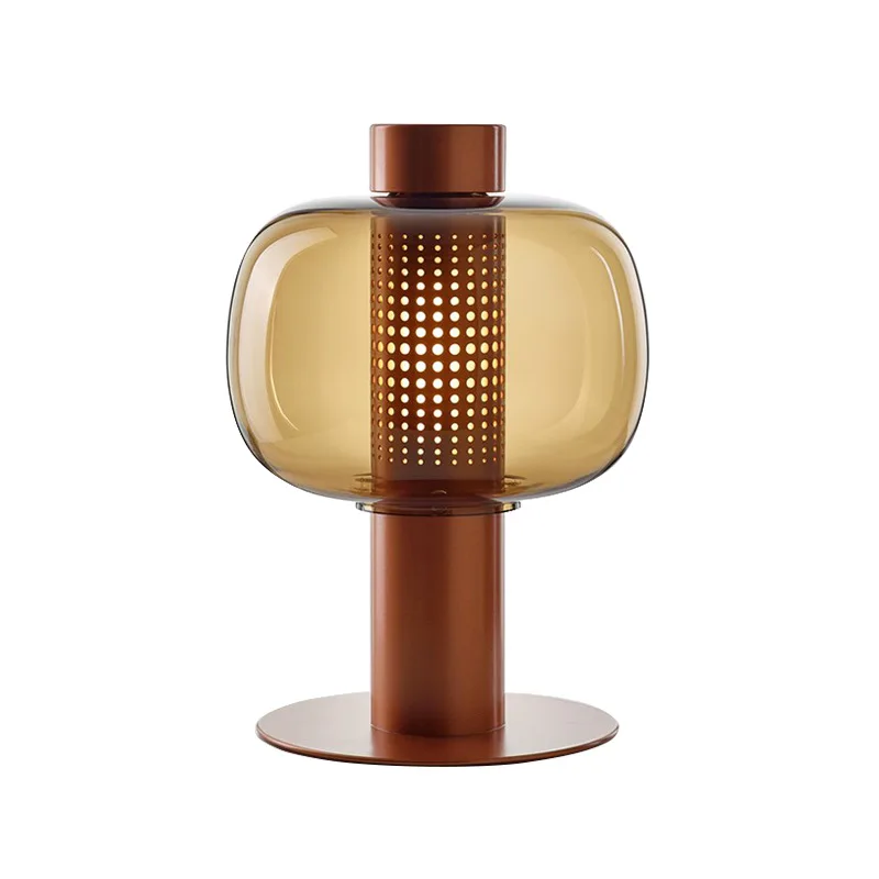 Postmodern minimalist creative glass living room desk lamp bedroom designer study desk lamp