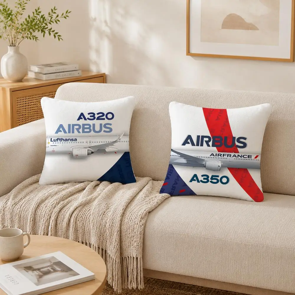 A-Airbus Logo Cushion Cover Plush Decorative Pillow Case With Hidden Zipper Cutecore Room Decor For Home