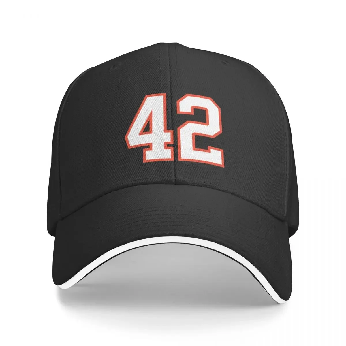 New Sports Number 42, white orange color lucky sport forty two Baseball Cap Rugby Hat Luxury Brand Mens Hat Women's