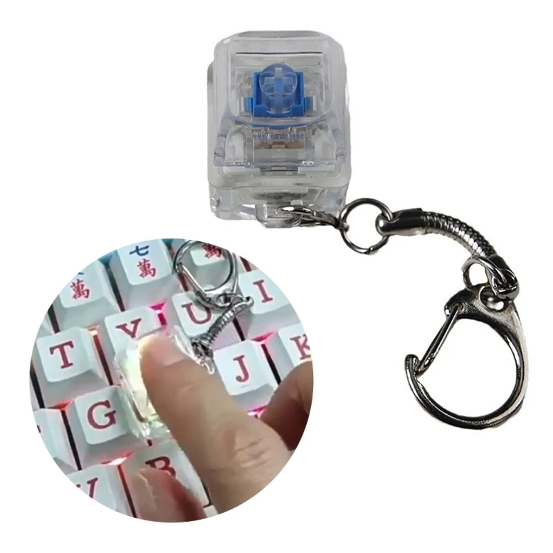 DX11 1PC Mechanical Keyboard Switches Tester Keychain Toy Stress Relief Tool With LED light 1-Key