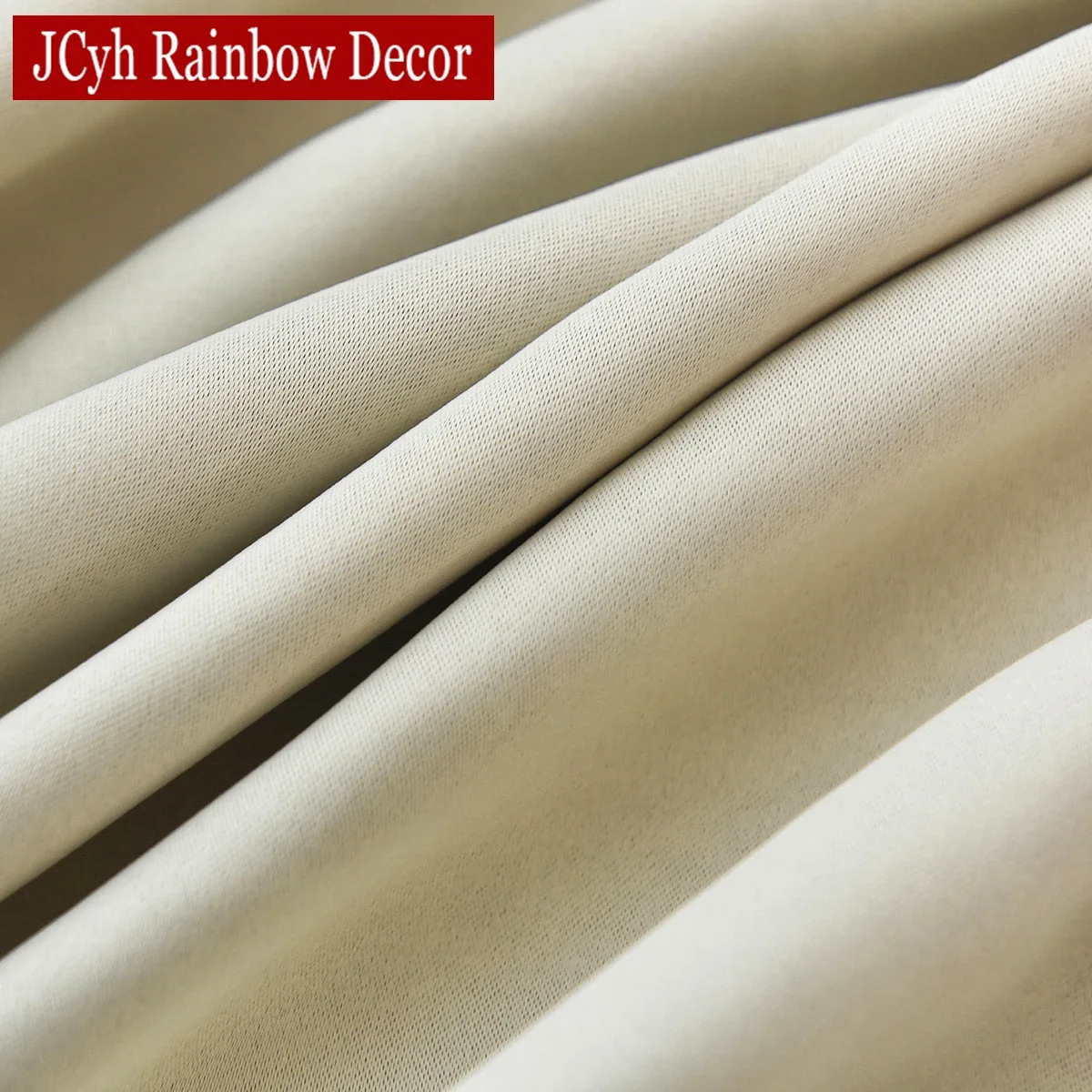Beige Blackout Cutains for Living Room Bedroom Modern Long Hall Window Curtains Kitchen Cheap Door Ocultant Curtains 85% Shading