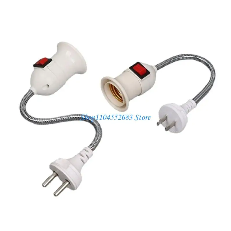 Y6GD Lamp Base Universal EU US Plug Bulb Holder with Switch Adjustable Socket Holder