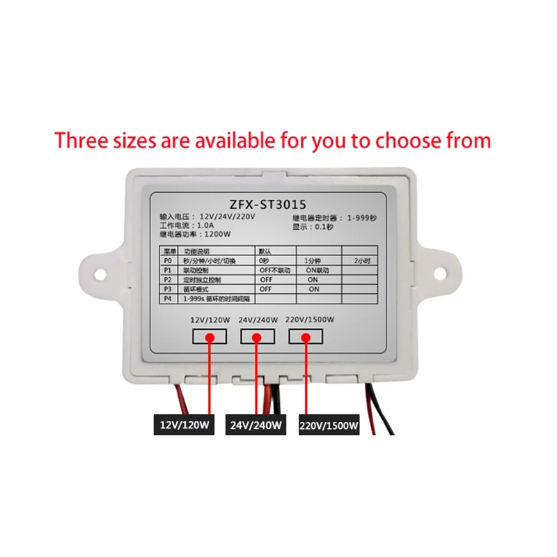 HFES-controlador de temperatura para microordenador, controlador de tiempo inteligente Adj Con pantalla Digital LED de 12V, 24V y 220V, ZFX-ST3015