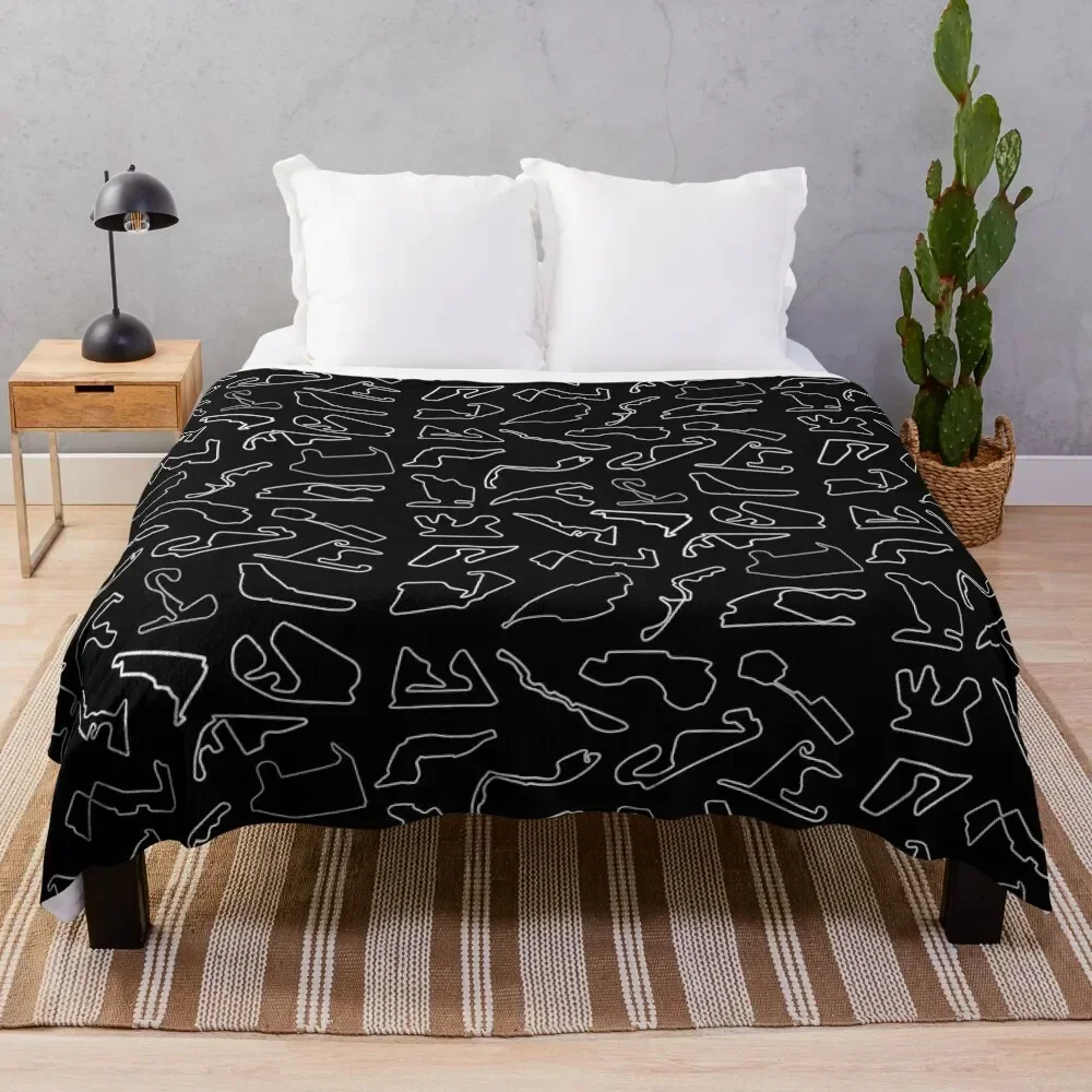 

F1 Circuits 2023 Throw Blanket Luxury Designer Custom Blankets