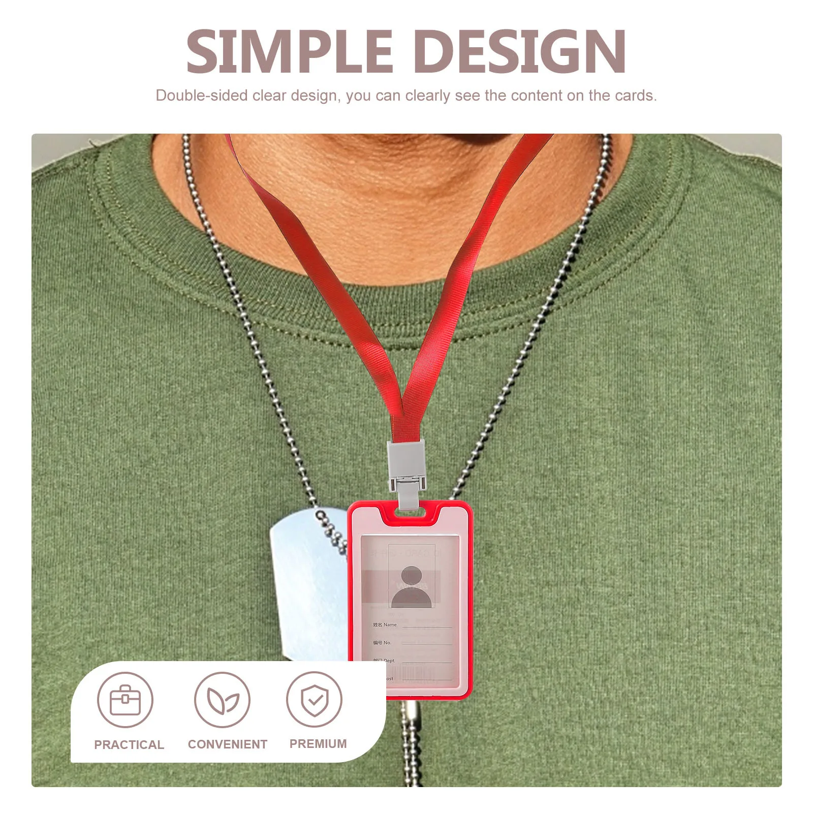 

10pcs Id Card Holder Lanyard Clear Badge Protector For Id Cards Credit Cards Lightweight Pp Polyester Sleeve Office School