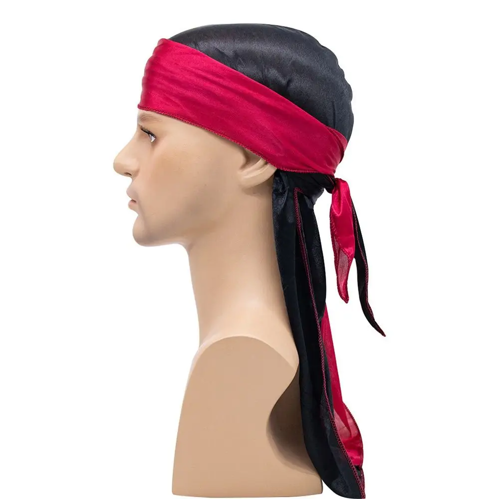 Pre-Tied Bandana Adjustable Elastic Breathable Pirate Hat Hip-pop Thin Headwrap Men Women