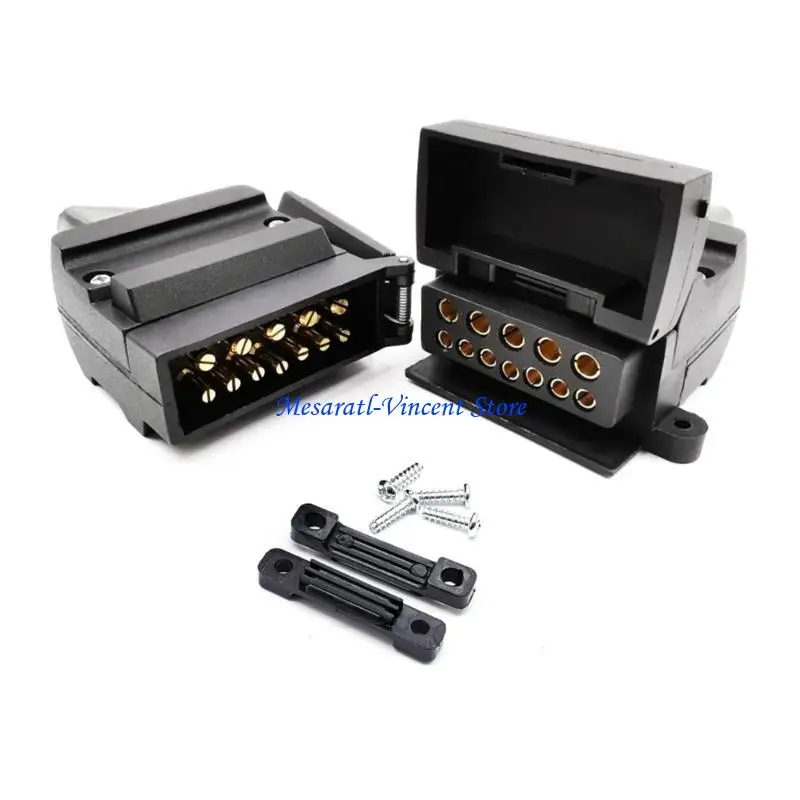 A70F Austrilia Standard 12 PIN Flat Plat Socket Plug Trailer Adapter 12V #1