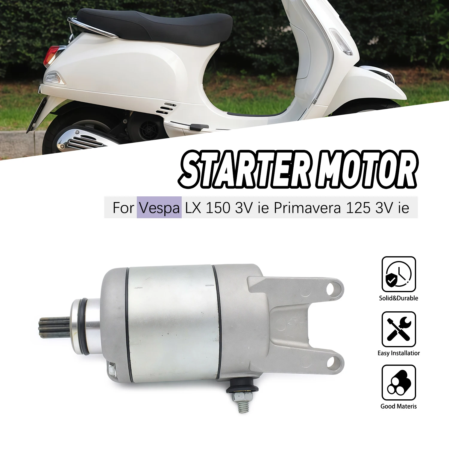 Motorcycles Starter Engine Parts Motor For Vespa LX 150 3V ie 2012-2013 LX 125 3V ie 2012-2014 250 X7 2008-2010 7002687