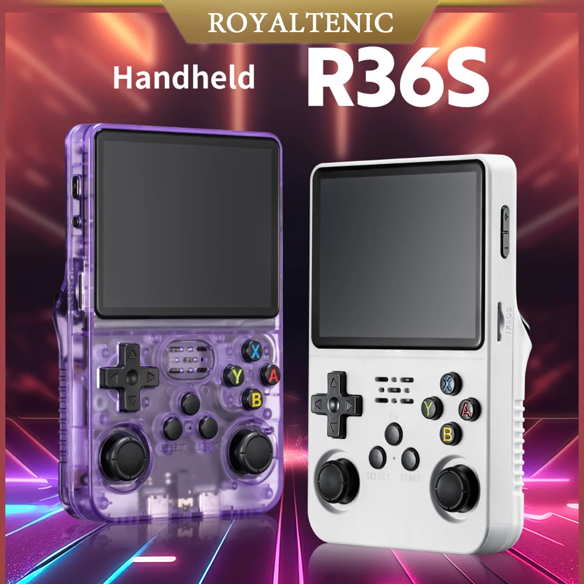 R36S Retro Video Game Console, 3.5-inch IPS screen, portable handheld game console, the perfect Christmas gift for gamers.