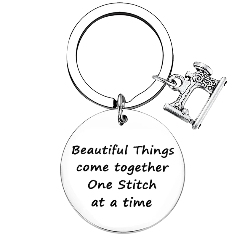 Cute Quilting Keychain Quilter Sewing Appreciation Gift Key Chain Pendant Jewelry Seamstress Thank You Gifts