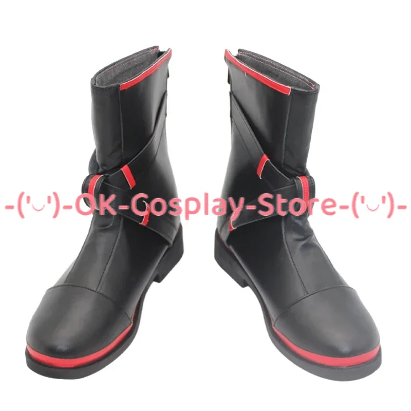 Kuzuha COSPLAY รองเท้า vtuber COSPLAY PROP รองเท้าหนัง PU รองเท้าเทศกาลฮาโลวีนทำเอง