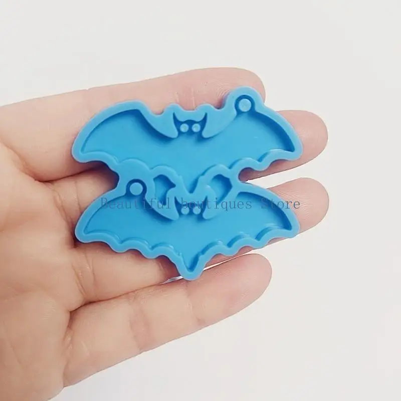 U4LF 2pcs Schlüsselbundformpendelform mit Löchern Fledermausform-Handwerkzeugschlüsselketten-Dekoration Silikonmaterial für