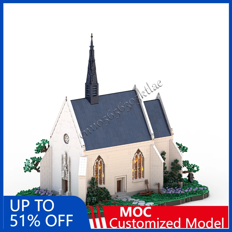 

7085 PCS City Street Scene Chappelle MOC Customize Modular Building Block Creative Design Educational DIY Assembly Toy Gift