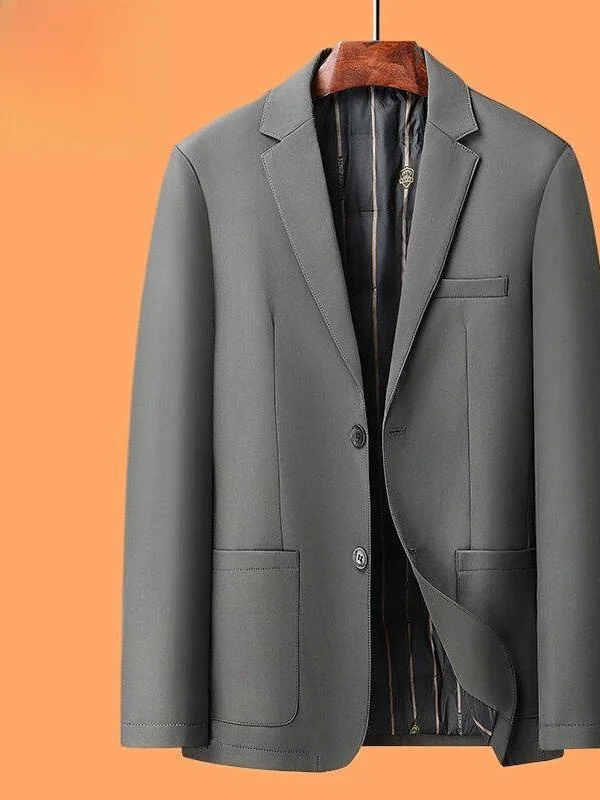 

Мужской легкий пуховый костюм класса люкс, зимний, новый, с 90% белым пухом, деловой, модный, теплый, с изысканным узором, для мужчин среднего возраста, простой