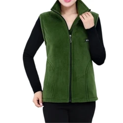 Plus Size Spring Autumn Waistcoat Female Oversize 4XL Polar Fleece Mama Vest Lady Fleece Vests Women's Tops Warm Waistcoat