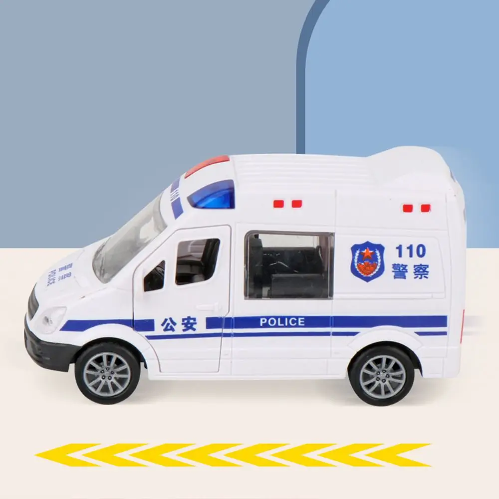 ABS Openable Door Smooth Surface Car Model Police Car Fire Truck Ambulance Children Boy Gift Inertial Car Toy