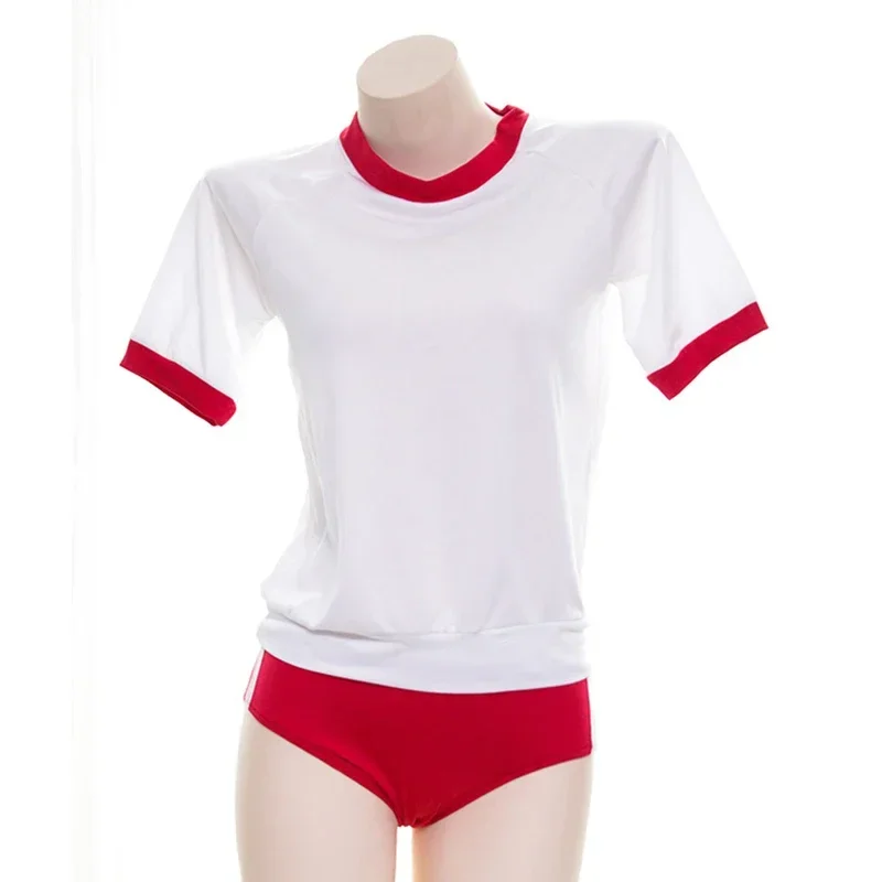 GUUOAT-ropa de gimnasia Sexy para mujer, ropa interior de estudiante, disfraz exótico de pechos pequeños para parejas, sin necesidad de despegar la cama, puro deseo