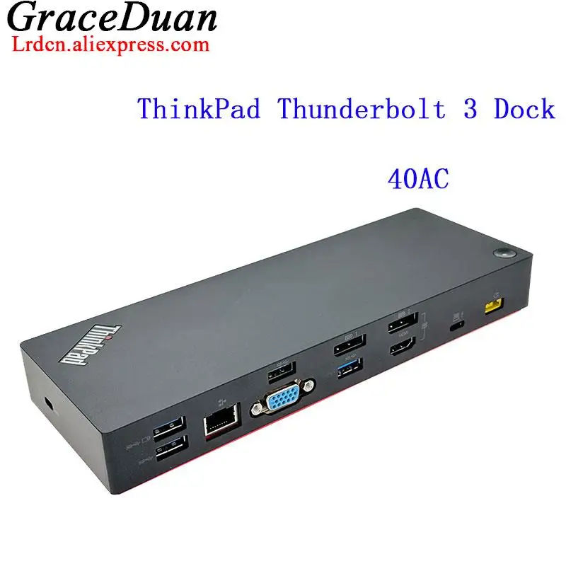 

Thunderbolt 3 Dock 40AC Switch DBB9003L1 USB Type-C Docking Station 4K 60hz DP HDMI VGA RJ45 For Lenovo ThinkPad Laptop 03X7543