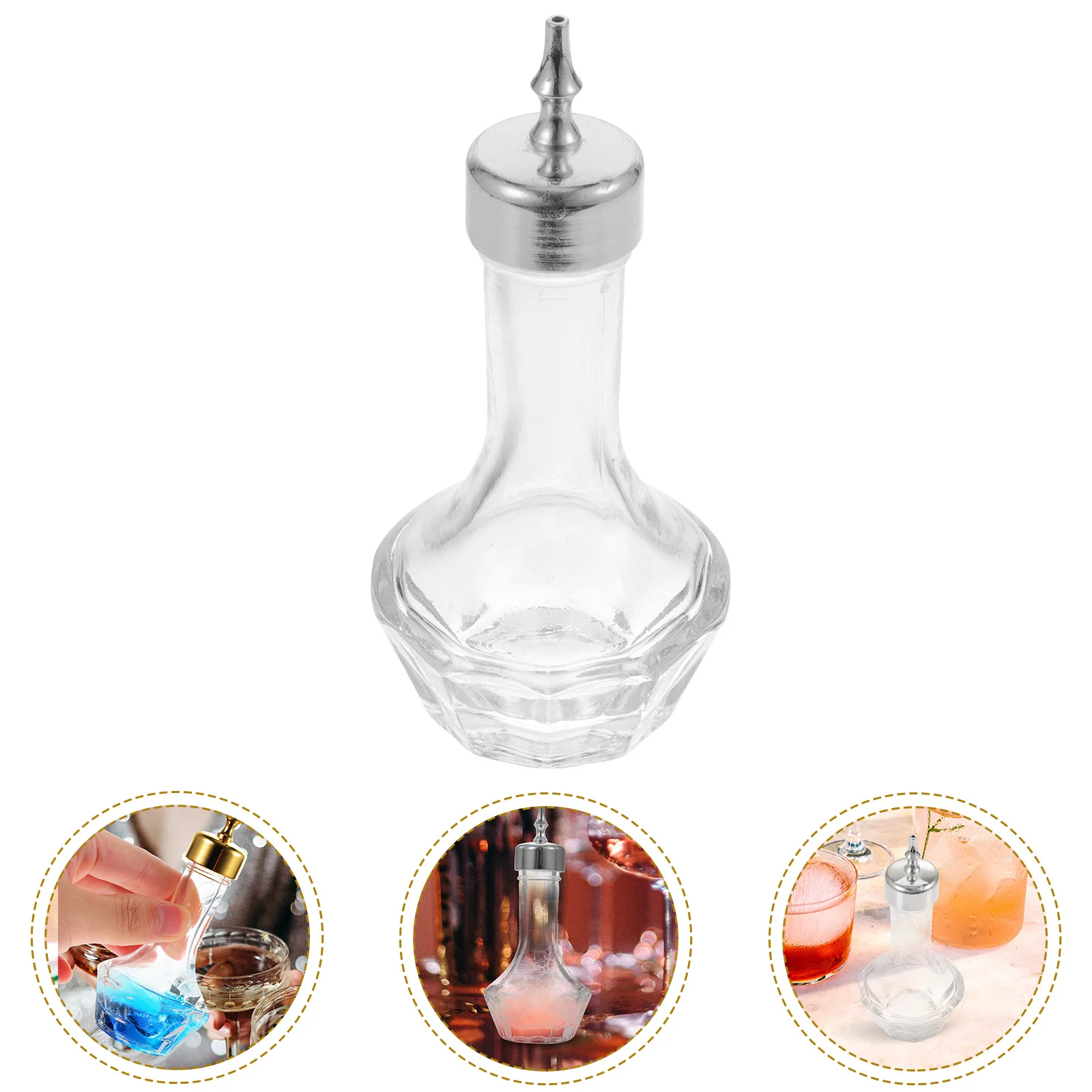 

30ml Bitters Bottle Vintage Glass Portable Bartender Tool for Cocktails Japanese Style Japanese Style Bitters Bottle