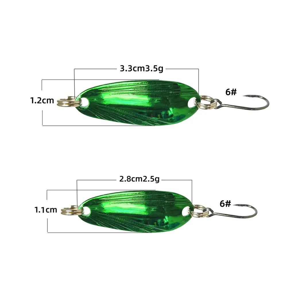 BALLEO fishing metal colorful spoon baits 1.4g/1.8g/2.2g/2.5g/3g/3.3g Sequins Bait mini bait for trout single hook
