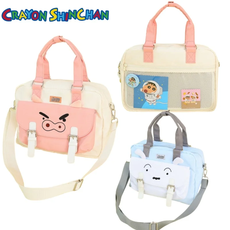 

Сумка через плечо Crayon Boy Shin C-Chan, полупрозрачный значок, дисплей Crayon Boy Shin C-Chan, сумка через плечо большой емкости для хранения