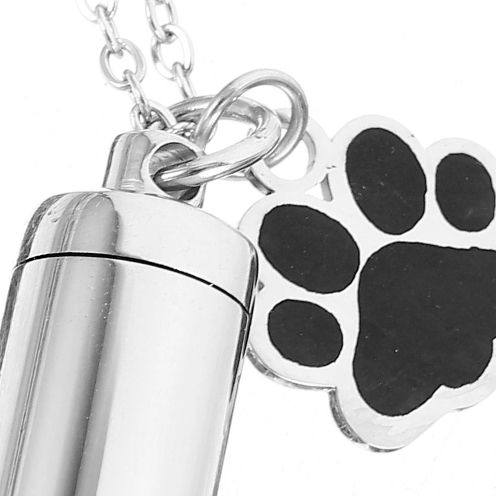 

Pet Urn Memorial Pendant Necklace Dog Paw Designed Cinerary Urn Jewelry for Pet Tribute Lightweight Portable Gift