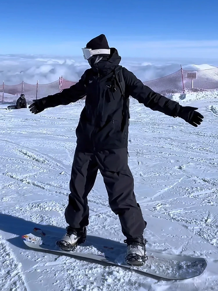 

Men's Snowboard Pants Thiened Fce Winter Cold Proof Hiking Trousers Windproof Double Board Ski Pants Harbin Casual Strai...