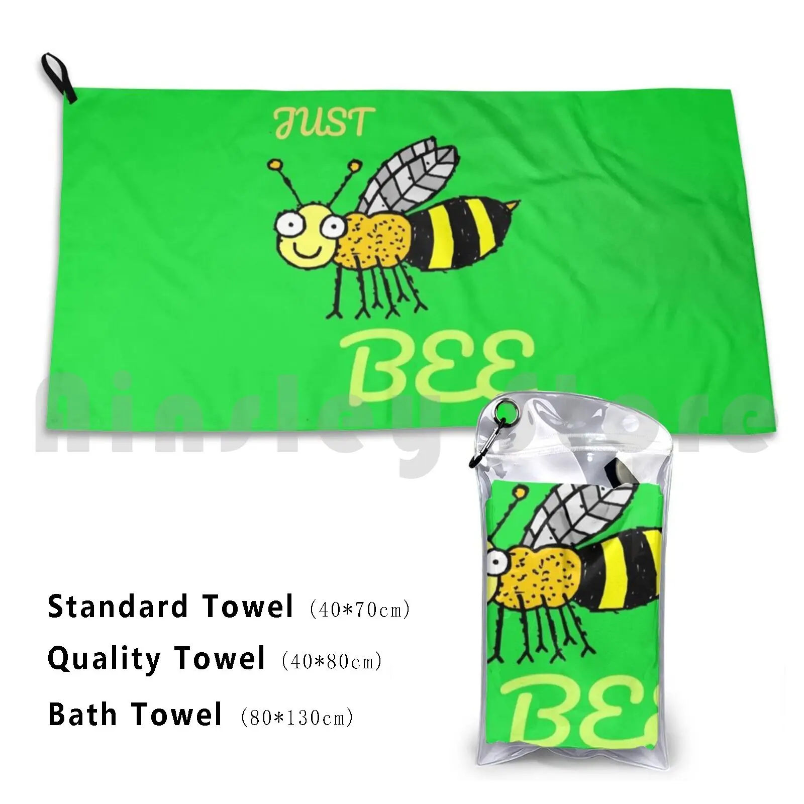 Just Bee Custom Towel Bath Towel Bee Just Be You Bee You Bee Design Funny Sweet Love The Bee