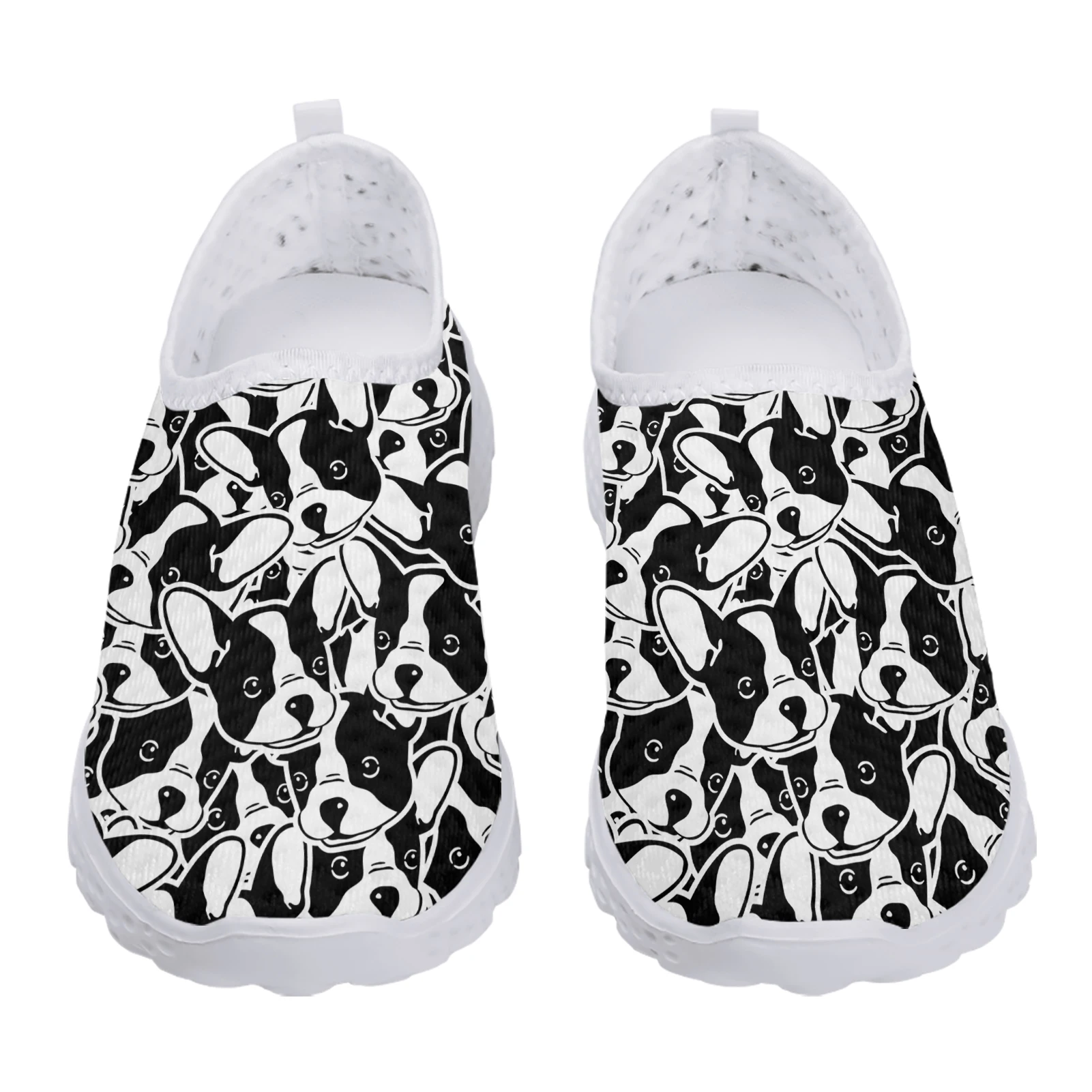 Boston Terrier Design Lightweight Outdoor Mesh Shoes Comfortable And Breathable Summer Shoes Leisure Shoes Zapatos