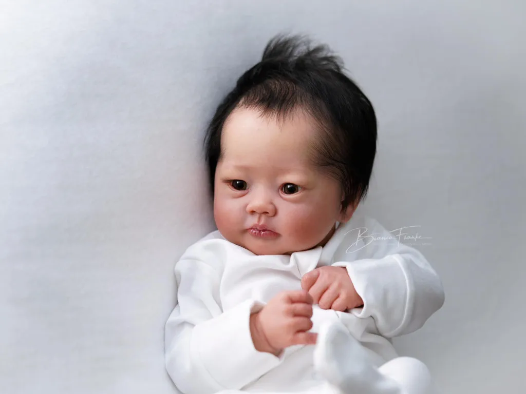 NPK New 19inch Reborn Doll Kit Lali Unfinished Unpaited Blank DIY Parts with Cloth Body