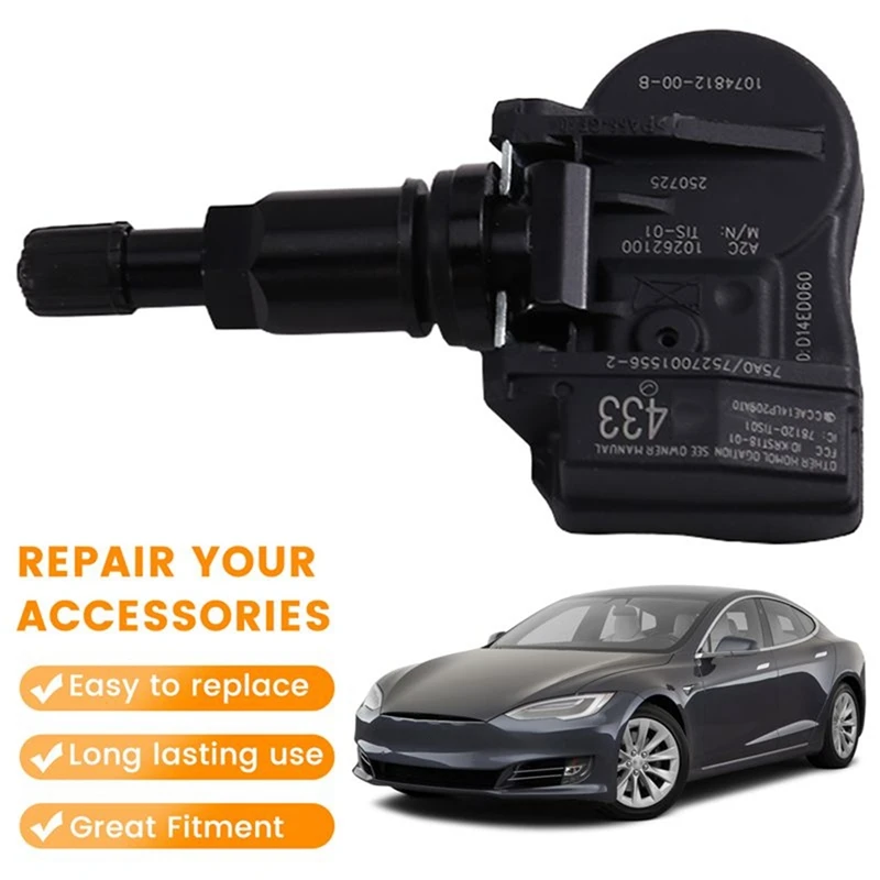 Super Sale 1074812-00-B 107481200B 2Pcs Tire Pressure Sensor TPMS 433MHz for Tesla Model 3 S X 2014-2021 Car Parts