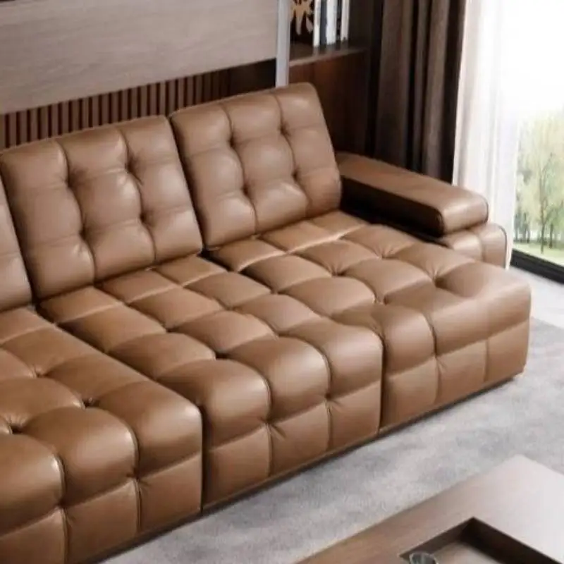 Bruin design elektrische fauteuils Hout Goedkope Scandinavische enkele woonkamerbanken Modern Italiaans Woonkamerbanken-meubilair