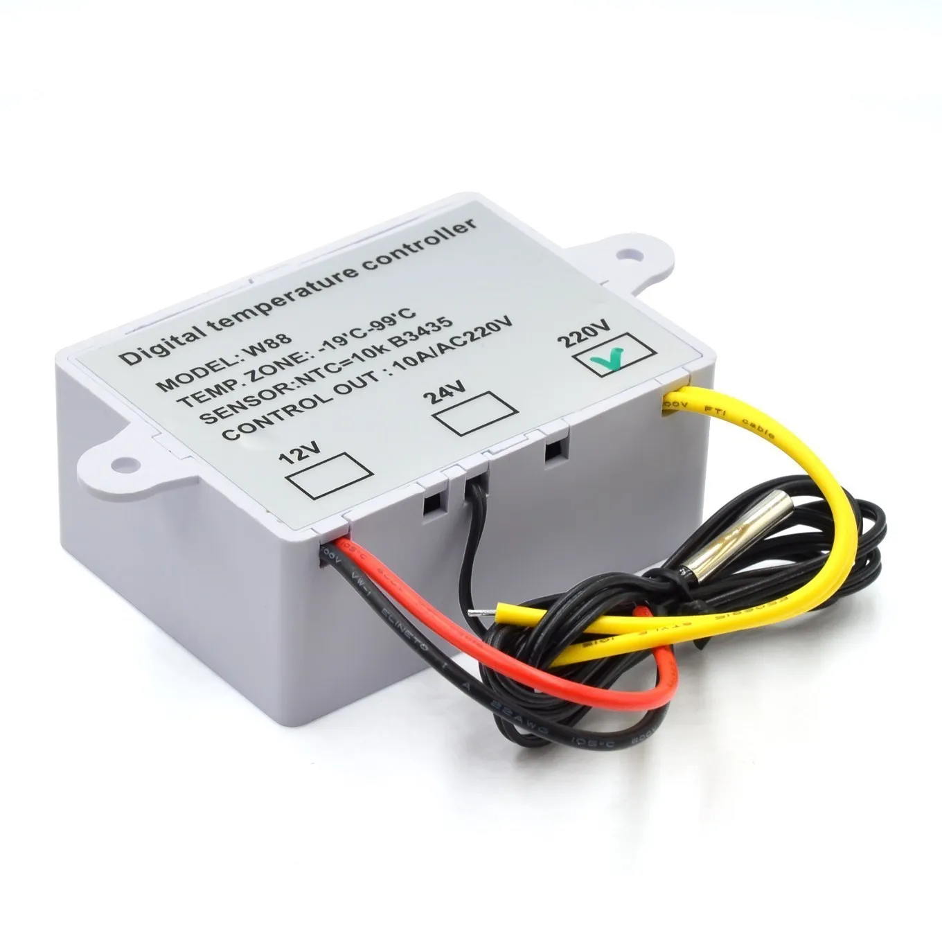 W88 12V/220V 10A Digital LED Temperature Controller Thermostat Control Switch Senso W1411 XH-W1411