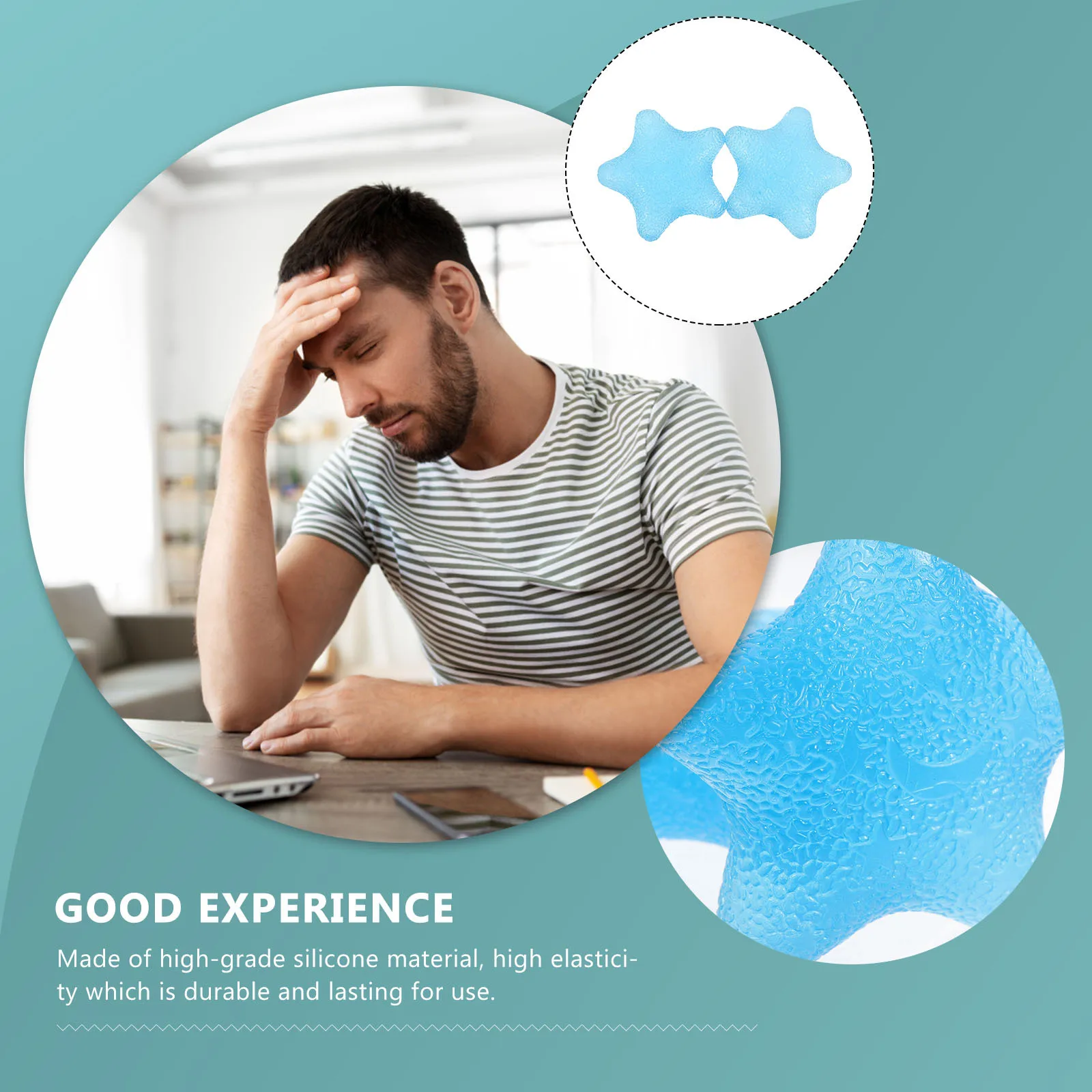 

2pcs Silicone Grip Balls Hand Strengthener For Stress Relief Rehab Trainer Wrist Forearm Exercise Muscle Relaxation Balls