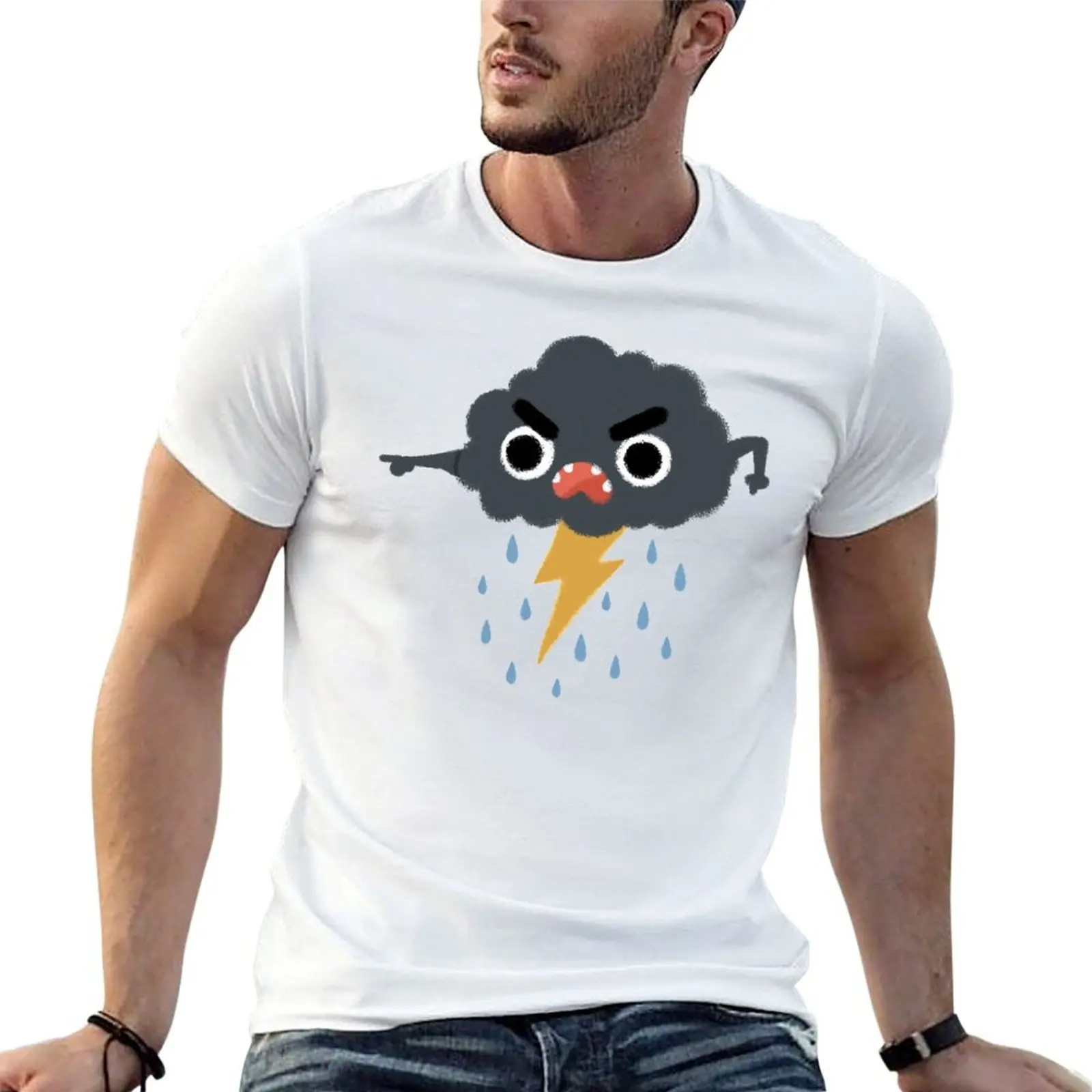 Grumpy Cloud T-Shirt summer top tops oversized t shirts for men