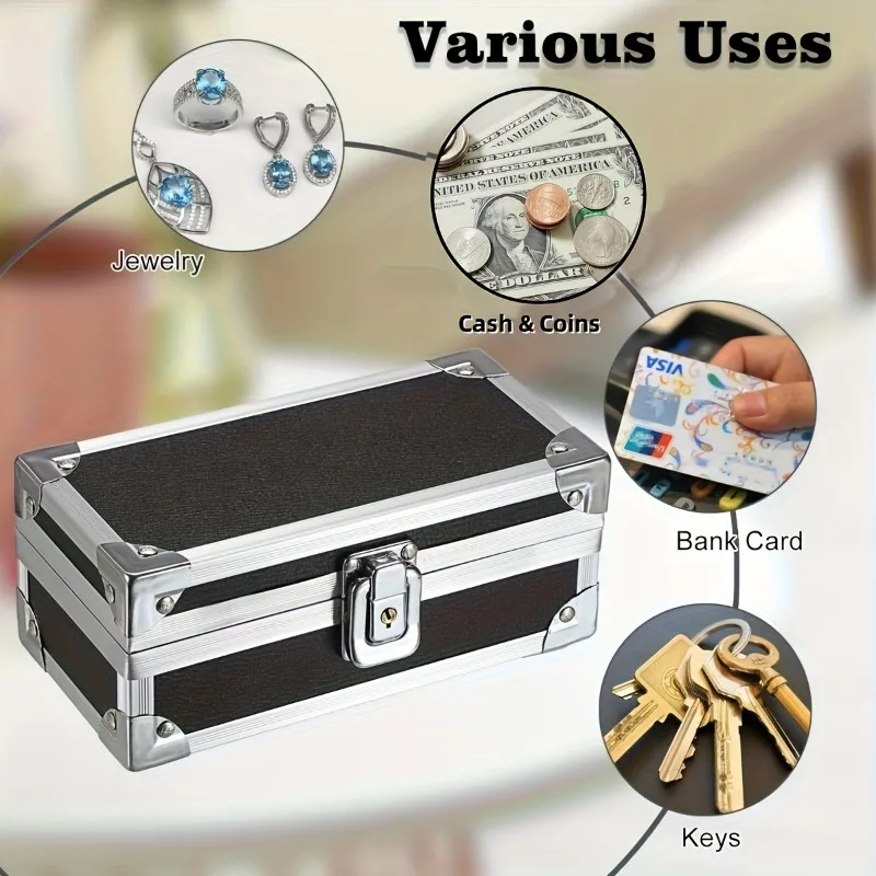 1pcs ABS Storage Latch Fit Maintenance Gear Stall Sundry Goods Space Saving Anti-theft Hard Carry Box For Apartment Daily Usage