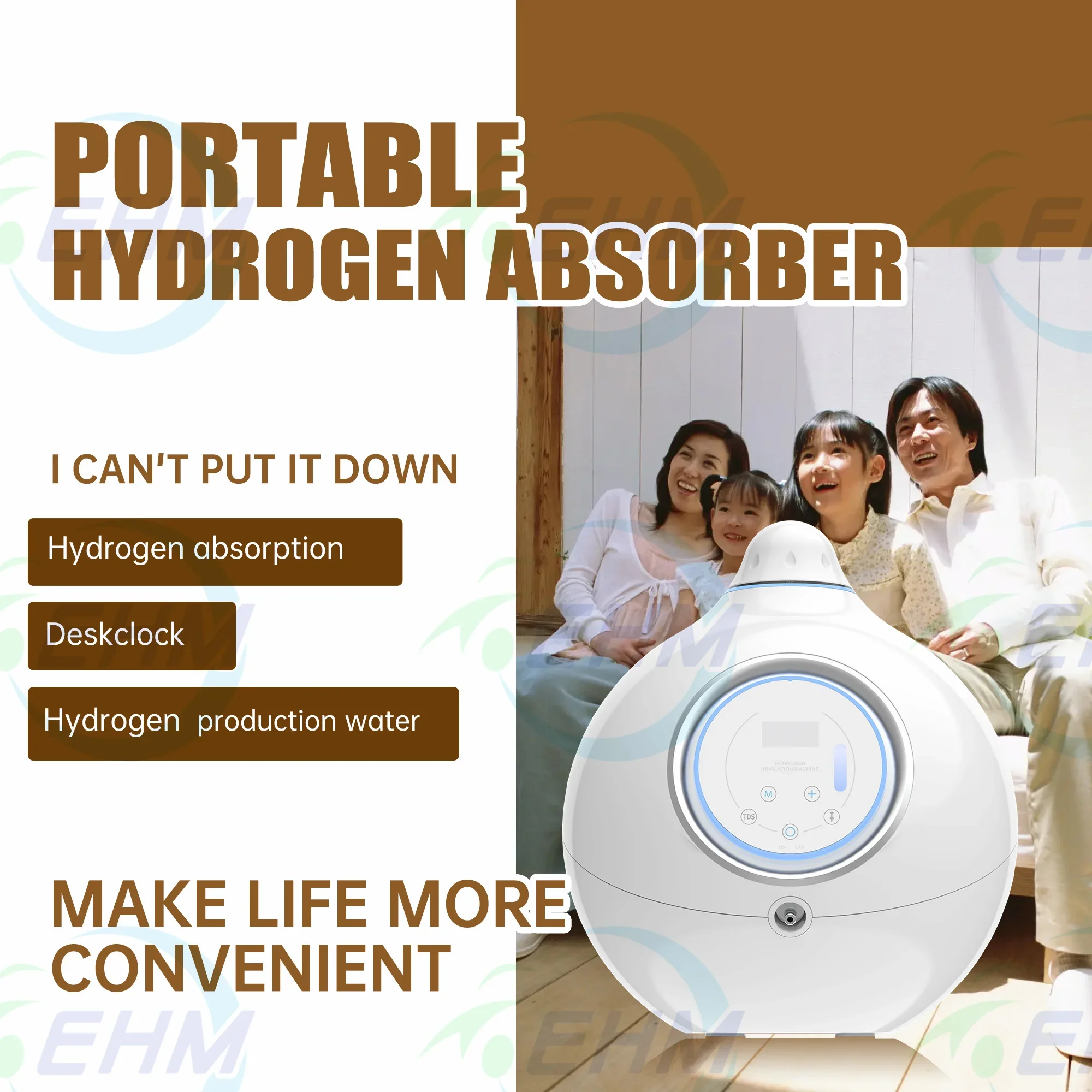 Portable Hydrogen Inhalation Machine 150ml inhaler gas generator H2 gas 99.99% pure health gas inhalation machine