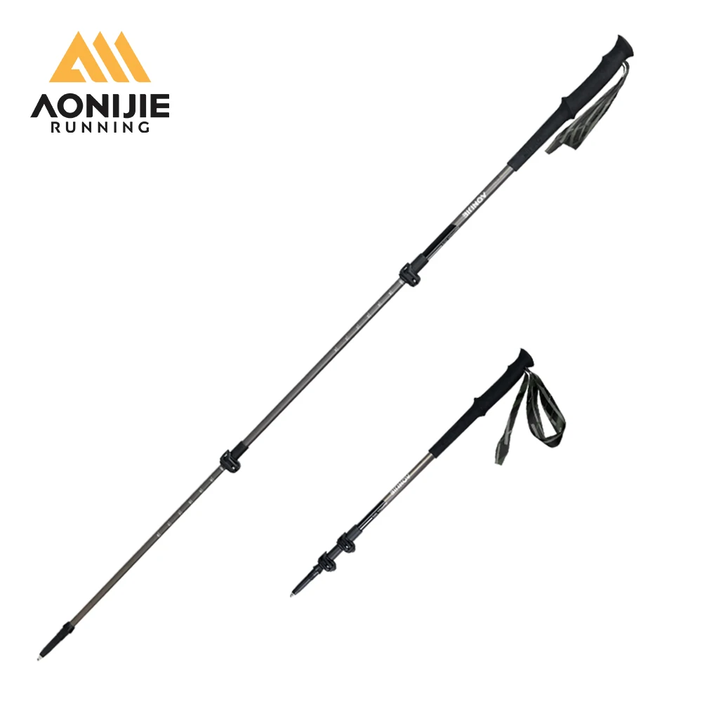 AONIJIE Folding Trekking Poles Aluminum Retractable Cross-country Running Sticks for Outdoor Trail and Hiking E4215