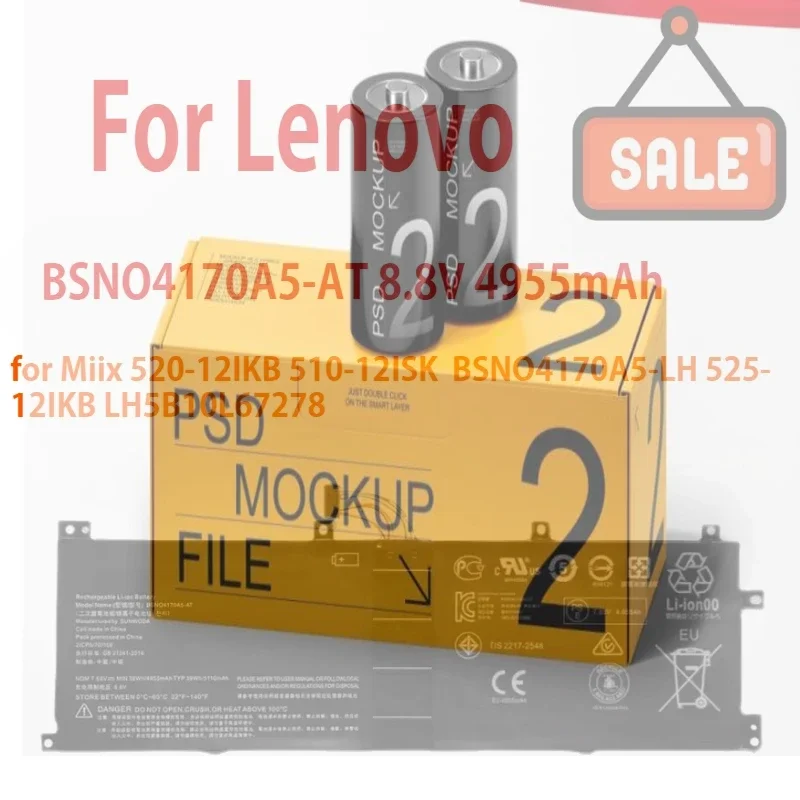 

8.8V 4955mAh BSNO4170A5-AT Laptop Battery For Lenovo Miix 520-12IKB 510-12ISK BSNO4170A5-LH 525-12IKB LH5B10L67278