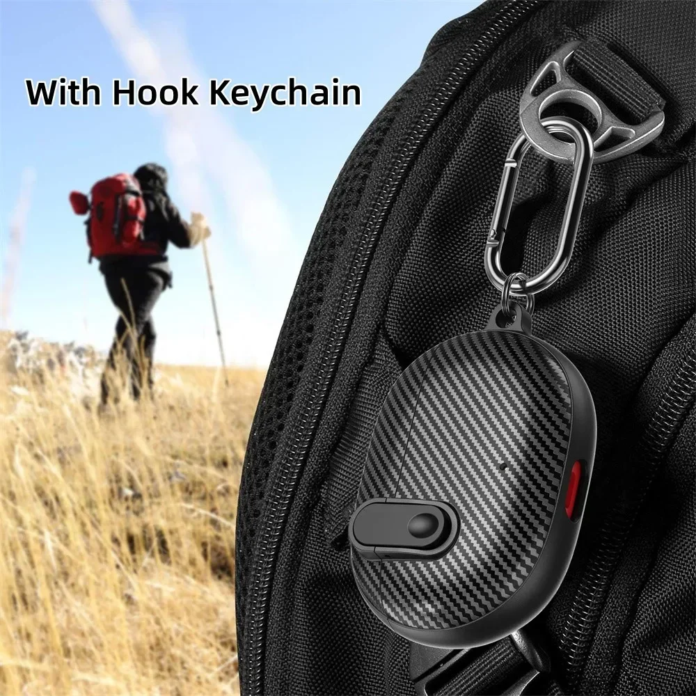 Capas de fone de ouvido para beats studio buds, capa protetora de silicone à prova de choque, interruptor de bloqueio com gancho