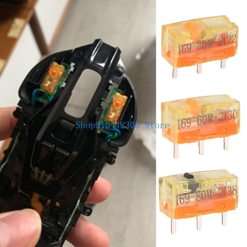 

652F Pack of 2 Original TTC Dustproof Gold-Series Mouse Micro Switch 30M 60M 80M Gold Contactor 30 Million Clicks for Lifetim