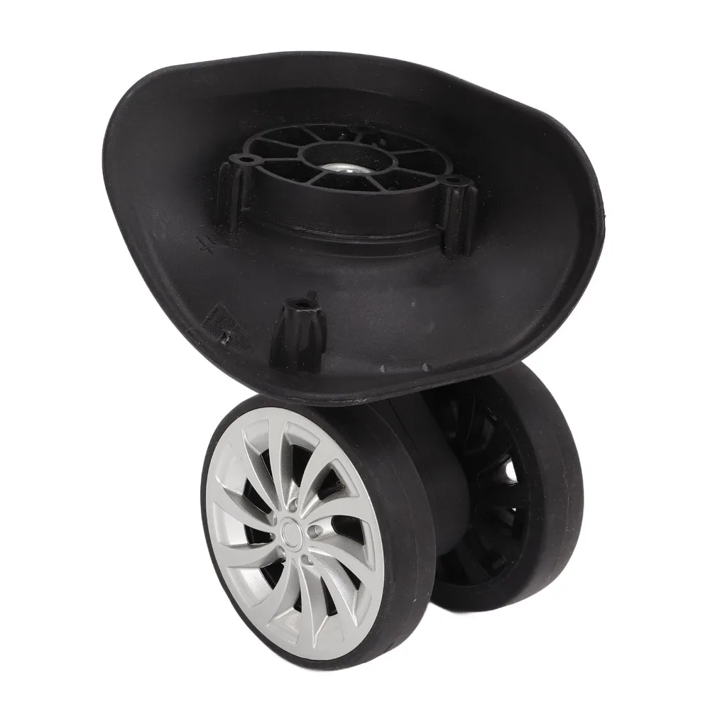 1 Pair Durable Rotatable Luggage Wheel Black Replacement Parts Luggage Caster Suitcase Caster Replacement Parts