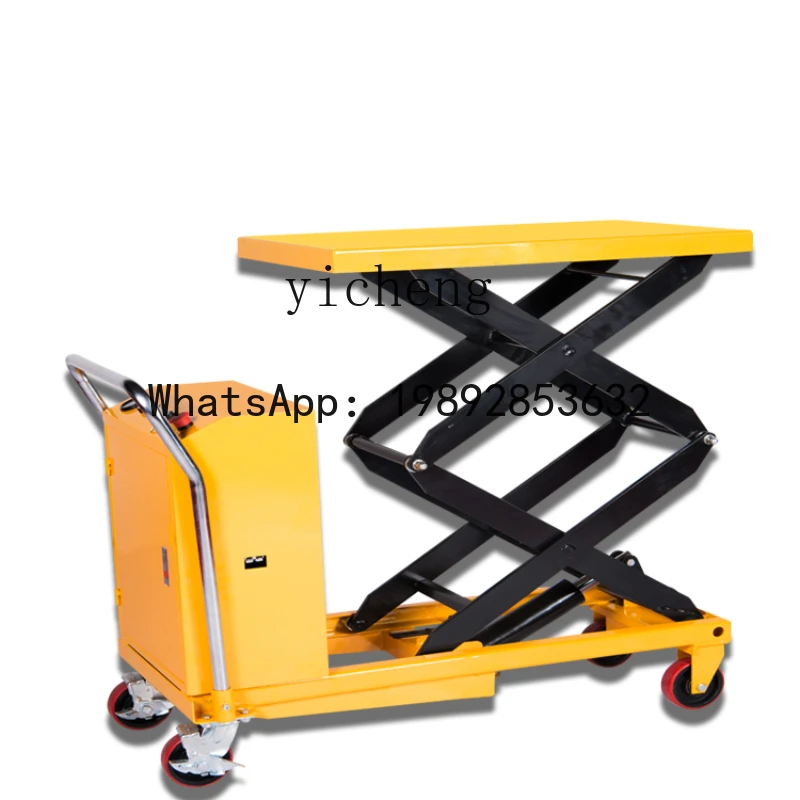 LYY Full Electric Hydraulic Lifting Flat Wagon Small Lifting Machine in Stock Flatbed Trolley