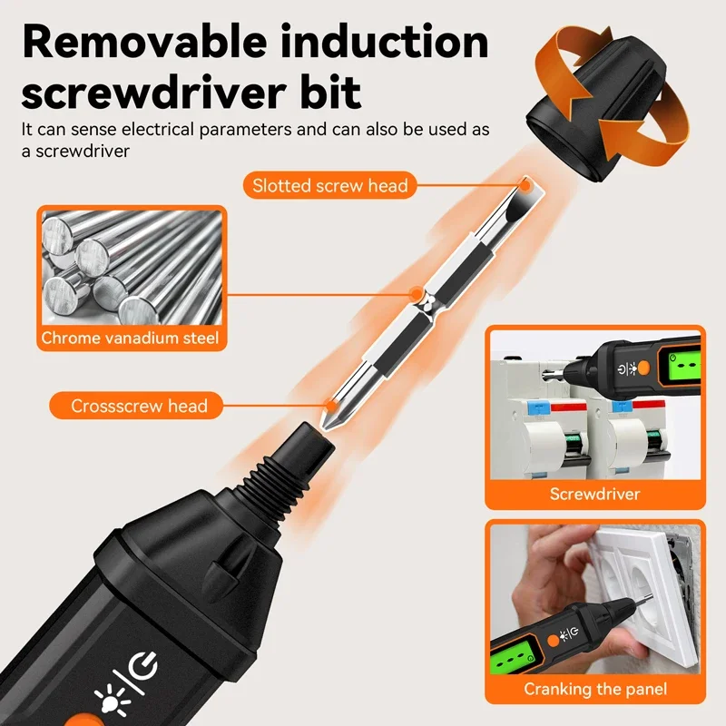 POROMETISTO VT06 التيار المتناوب 12-300 فولت كاشف جهد كهربائي اختبار مفك التيار المتناوب عدم الاتصال التعريفي اقلام الفحص جهاز قياس الجهد الكهربائي